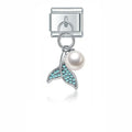 Blue Mermaid Tail and Pearl