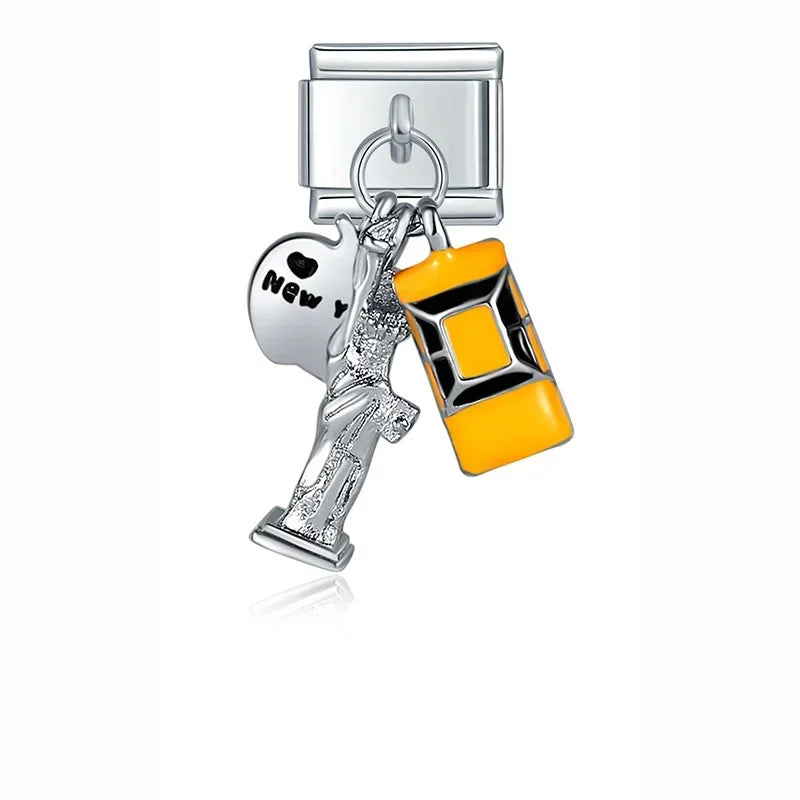 New York Icons - Silver Pendant Charm