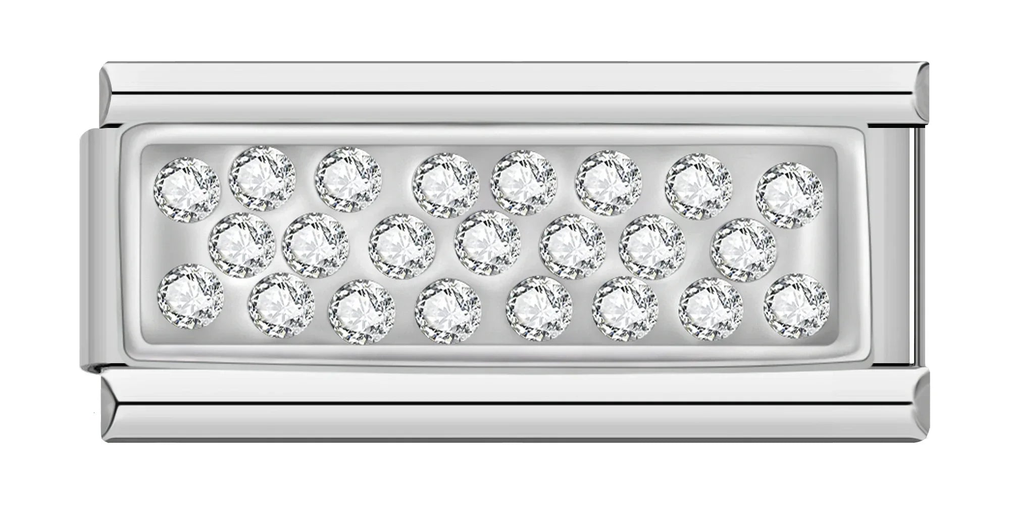 Crystal Classic Shine – Silver Bar Charm