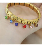 June Birthstone with CZ - Gold Pendant Charm