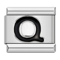 Black Letter Q - Silver Charm