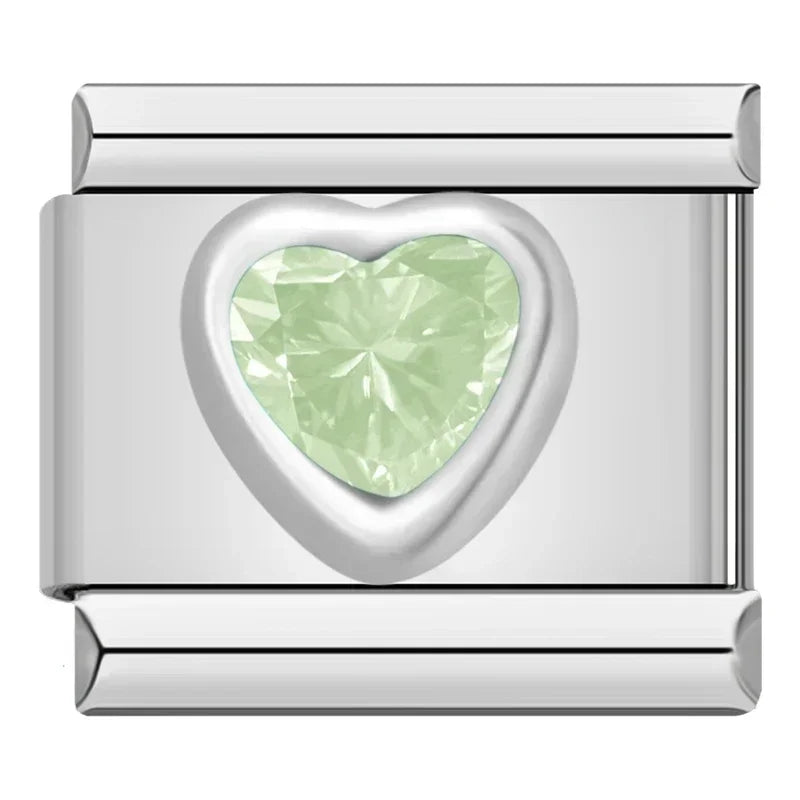 Mint Green Shiny Romantic Heart