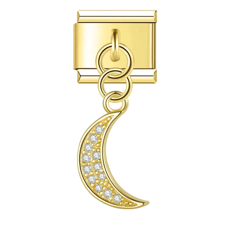 Crescent Moon with CZ