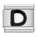 Black Letter D - Silver Charm