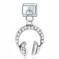 Stylish Silver Headphones Charm